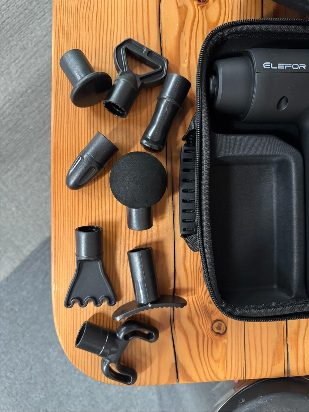 Black Handheld Massage Gun with Travel Case